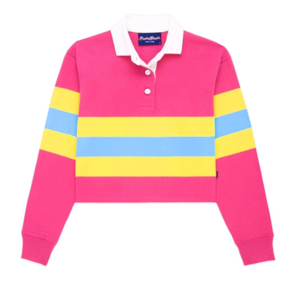 Rowing Blazers '70S STRIPE CROPPED RUGBY LUXURIOUS KNIT WOMEN'S CROPPED RUGBY